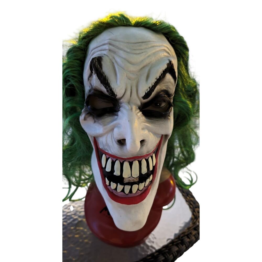 Scary Halloween mask Witch Joker Green Hair (C38)